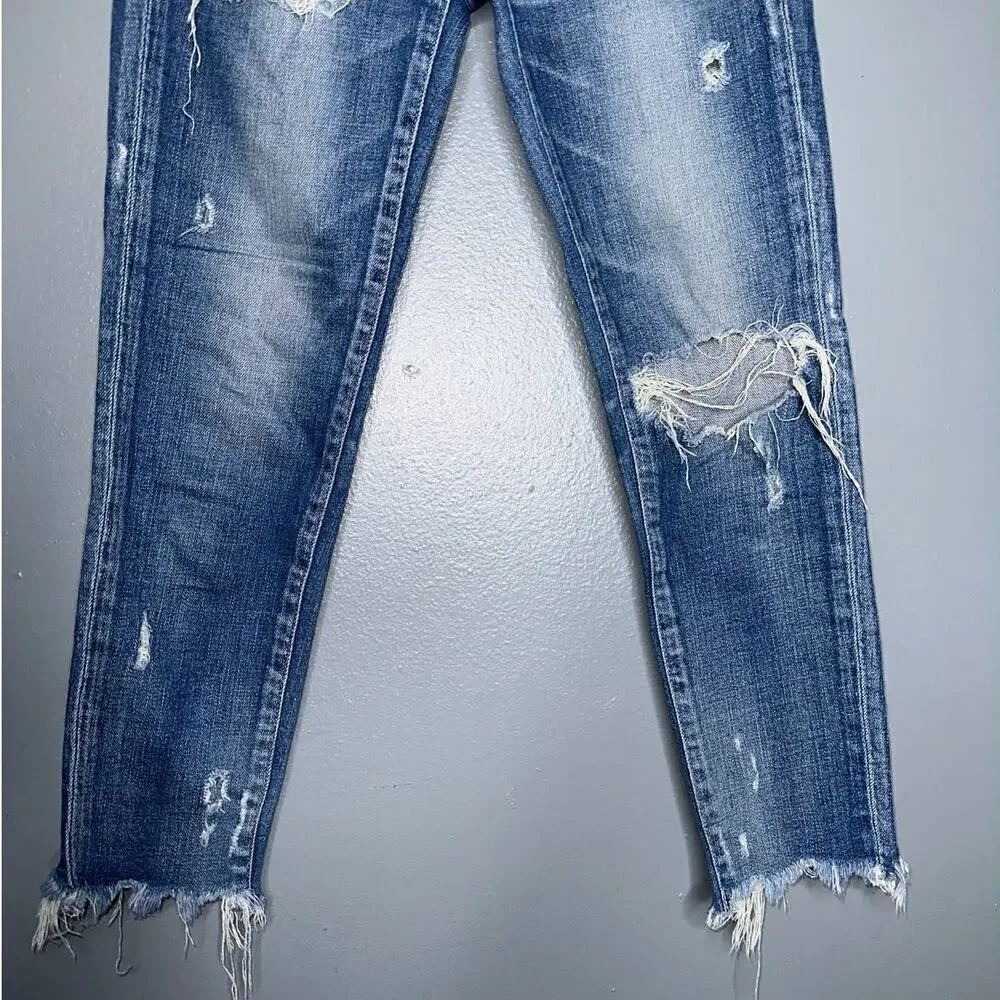 Moussy Vintage MV Isko Comfort Ridgewood Skinny Jeans in Light Blue Size 25